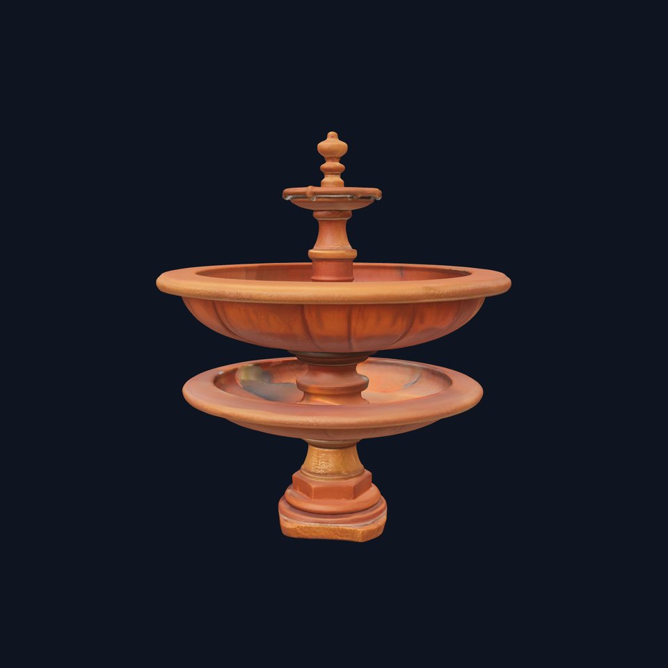 Classic Tiered Fountain Model Pack with Detailed Textures